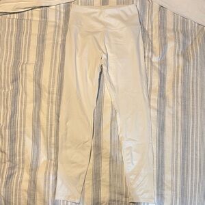 High-Waist White Leggings